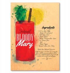 SteelPoster Fém poszter Ital Blood Mary Tábla Tepsi 42 x 59, 4 cm +ajándék (plakat dekoracyjny, metalowa tablica, szyld)
