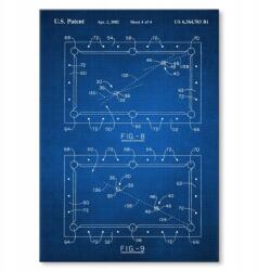 SteelPoster Fém poszter Billiard table Tech Tábla Tepsi 22 x 31 cm +ajándék (plakat dekoracyjny, metalowa tablica, szyld)