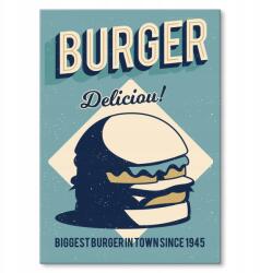 SteelPoster Fém poszter Biggest Burger Tábla Tepsi 22 x 31 cm +ajándék (plakat dekoracyjny, metalowa tablica, szyld)