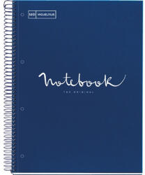 Miquelrius Emotions A4 PP 5x24 lapos navy kockás spirálfüzet (A152387121) - tintasziget