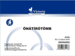 Victoria Paper Önátírótömb, A6, 50x2 lap, VICTORIA PAPER (ONVA6502) - tintasziget