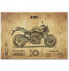 SteelPoster Fém poszter Yamaha FZ1 Tábla 30 x 42 cm +ajándék (plakat dekoracyjny, metalowa tablica, szyld)
