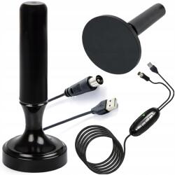  Erős Aktív Antenna Szobai Erősítő Mangnes DVBT-2 Tv Fhd 4K MUX-8 Lte (dvbt2 POKOJOWA)