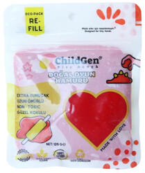 ChildGen 100% természetes gyurma visszazárható tasakban 125 gr, Piros CG40210