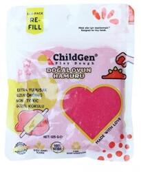 ChildGen 100% természetes gyurma visszazárható tasakban 125 gr, Rózsaszín CG40159