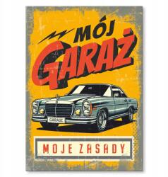 SteelPoster Fém poszter az én szabályaim merc Tábla Tepsi 42 x 59, 4 cm +ajándék (plakat dekoracyjny, metalowa tablica, szyld)