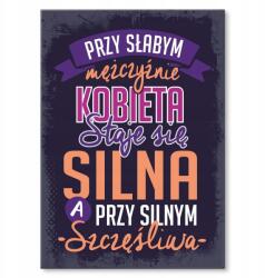 SteelPoster Fém poszter erős és boldog Tábla Tepsi 22 x 31 cm +ajándék (plakat dekoracyjny, metalowa tablica, szyld)
