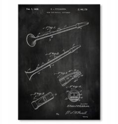 SteelPoster Fém poszter Flute Musical Slate Tábla Tepsi 22 x 31 cm +ajándék (plakat dekoracyjny, metalowa tablica, szyld)