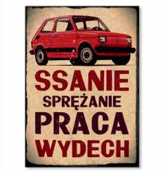 SteelPoster Fém poszter Fiat Bébi 126p Munkatábla Tepsi 42 x 59, 4 cm +ajándék (plakat dekoracyjny, metalowa tablica, szyld)