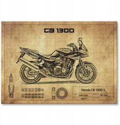 SteelPoster Fém poszter Honda Cb 1300 S Tábla Tepsi 22 x 31 cm +ajándék (plakat dekoracyjny, metalowa tablica, szyld)