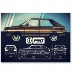 SteelPoster Fém poszter fso polonez Tábla 30 x 42 cm +ajándék (plakat dekoracyjny, metalowa tablica, szyld)