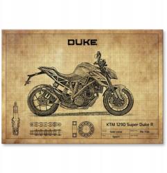 SteelPoster Fém poszter Ktm 1290 Duke R Tábla 30 x 42 cm +ajándék (plakat dekoracyjny, metalowa tablica, szyld)