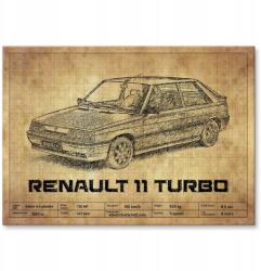 SteelPoster Fém poszter Renault 11 Turbo Tábla Tepsi 42 x 59, 4 cm +ajándék (plakat dekoracyjny, metalowa tablica, szyld)