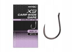Matrix Horgok Matrix X9 Carp Wide Gape Barbless Eyed #10 (5056212189878)