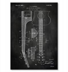 SteelPoster Fém poszter Guitar instrument Slate Tábla Tepsi 22 x 31 cm +ajándék (plakat dekoracyjny, metalowa tablica, szyld)