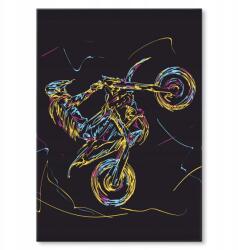 SteelPoster Fém poszter Motorbike abstract Tábla Tepsi 22 x 31 cm +ajándék (plakat dekoracyjny, metalowa tablica, szyld)