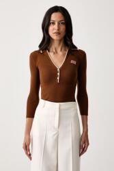 Elisabetta Franchi női gyapjú pulóver - barna 34 - answear - 106 990 Ft