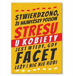 SteelPoster Fém poszter stressz szint Tábla Tepsi 22 x 31 cm +ajándék (plakat dekoracyjny, metalowa tablica, szyld)