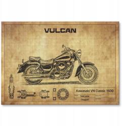 SteelPoster Fém poszter Kawasaki Vn Classic 1500 Tábla 30 x 42 cm +ajándék (plakat dekoracyjny, metalowa tablica, szyld)
