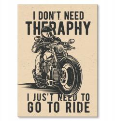 SteelPoster Fém poszter therapy ride Tábla Tepsi 22 x 31 cm +ajándék (plakat dekoracyjny, metalowa tablica, szyld)
