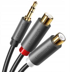 UGREEN Audio jack kábel 3, 5 mm férfi 2x Rca női 0, 25 m szürke adapter (4905834475788)