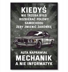 SteelPoster Fém poszter Régebben szerelő javította a lemezt 22 x 31 cm +ajándék (plakat dekoracyjny, metalowa tablica, szyld)