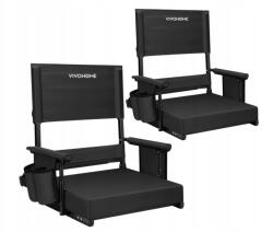  Vivohome stadionülés háttámlával, fekete (B0CWM98NVF)