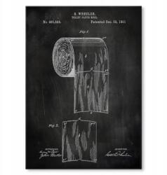 SteelPoster Fém poszter Toilet paper roll Slate Tábla 30 x 42 cm +ajándék (plakat dekoracyjny, metalowa tablica, szyld)