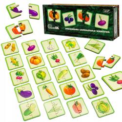  Fából készült zöldség puzzle Összekötő fél puzzle kirakós játék szett (Puz-95963)