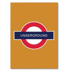 SteelPoster Fém poszter Underground Tábla 30 x 42 cm +ajándék (plakat dekoracyjny, metalowa tablica, szyld)