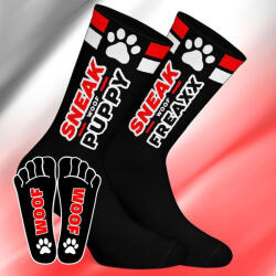 SneakFreaxx SNEAK PUPPY - fekete-piros sportszokni