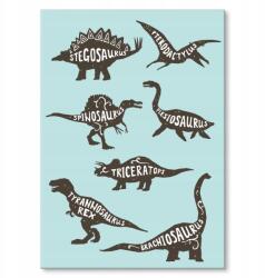 SteelPoster Fém poszter Dinoszauruszok Tábla Tepsi 22 x 31 cm +ajándék (plakat dekoracyjny, metalowa tablica, szyld)