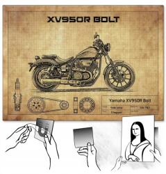 SteelPoster Fém poszter Motor Yamaha Tábla Tepsi 22 x 31 cm +ajándék (plakat dekoracyjny, metalowa tablica, szyld)