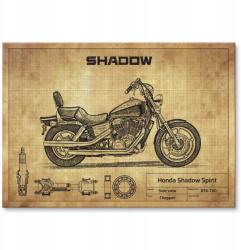 SteelPoster Fém poszter Honda Shadow Spirit Tábla Tepsi 22 x 31 cm +ajándék (plakat dekoracyjny, metalowa tablica, szyld)