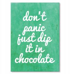 SteelPoster Fém poszter Dont panic, chocolate Tábla 30 x 42 cm +ajándék (plakat dekoracyjny, metalowa tablica, szyld)