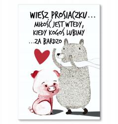 SteelPoster Fém poszter Malacka. . . Tábla 30 x 42 cm +ajándék (plakat dekoracyjny, metalowa tablica, szyld)
