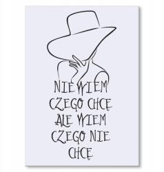 SteelPoster Fém poszter Nem tudom, mit akarok Tábla Tepsi 22 x 31 cm +ajándék (plakat dekoracyjny, metalowa tablica, szyld)