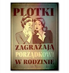 SteelPoster Fém poszter Pletyka Tábla 30 x 42 cm +ajándék (plakat dekoracyjny, metalowa tablica, szyld)