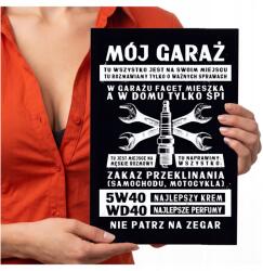 SteelPoster Poszter Fém Tábla Az én garázsom ajándék neki 22 x 31 cm (plakat dekoracyjny, metalowa tablica, szyld)