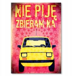 SteelPoster Fém poszter Nem iszom, gyűjtök a kicsiknek Tábla Tepsi 22 x 31 cm +ajándék (plakat dekoracyjny, metalowa tablica, szyld)