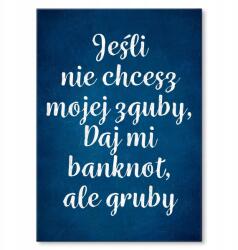 SteelPoster Fém poszter Vastag bankjegy Tábla Tepsi 22 x 31 cm +ajándék (plakat dekoracyjny, metalowa tablica, szyld)