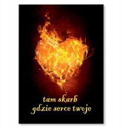 SteelPoster Fém poszter Kincsesláda szív Tábla 22 x 31 cm +ajándék (plakat dekoracyjny, metalowa tablica, szyld)