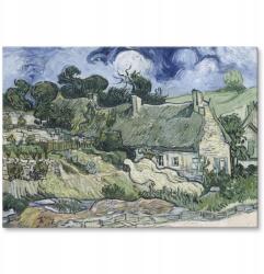 SteelPoster Fém poszter Cottages van Gogh Tábla Tepsi 42 x 59, 4 cm +ajándék (plakat dekoracyjny, metalowa tablica, szyld)