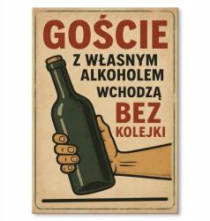SteelPoster Fém vendégposzter saját alkohollal Tábla Tepsi 42 x 59, 4 cm +ajándék (plakat dekoracyjny, metalowa tablica, szyld)