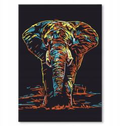 SteelPoster Fém poszter Elefánt absztrakt Tábla Tepsi 22 x 31 cm +ajándék (plakat dekoracyjny, metalowa tablica, szyld)