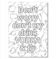 SteelPoster Fém poszter Ital vodka and fly Tábla Tepsi 22 x 31 cm +ajándék (plakat dekoracyjny, metalowa tablica, szyld)