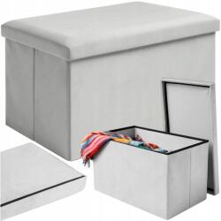Ruhhy Szürke bársony puff 60x30x30 cm Ruhhy 25994 (00025994)