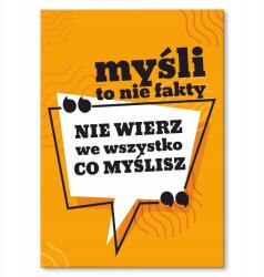 SteelPoster Fém poszter Gondolatok nem tények Tábla 30 x 42 cm +ajándék (plakat dekoracyjny, metalowa tablica, szyld)