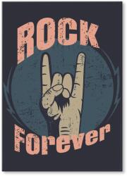 SteelPoster Fém poszter Rock forever Tábla Tepsi 22 x 31 cm +ajándék (plakat dekoracyjny, metalowa tablica, szyld)
