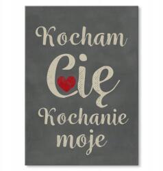 SteelPoster Fém poszter Szeretlek bébi Tábla Tepsi 22 x 31 cm +ajándék (plakat dekoracyjny, metalowa tablica, szyld)